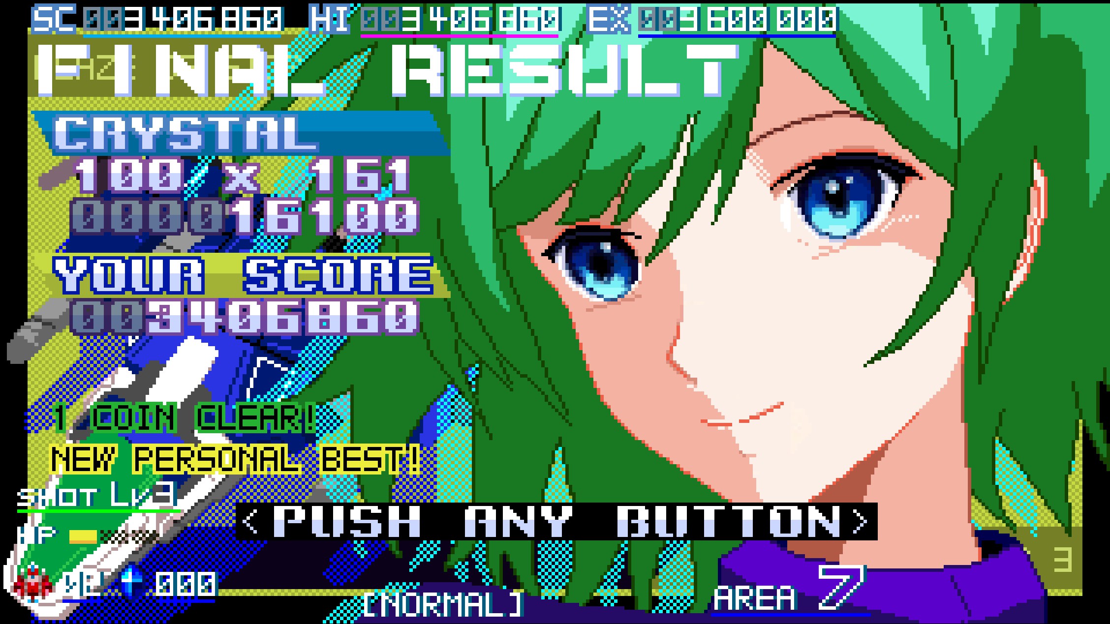 Screenshot of my 1CC Normal clear in Blaze of Storm