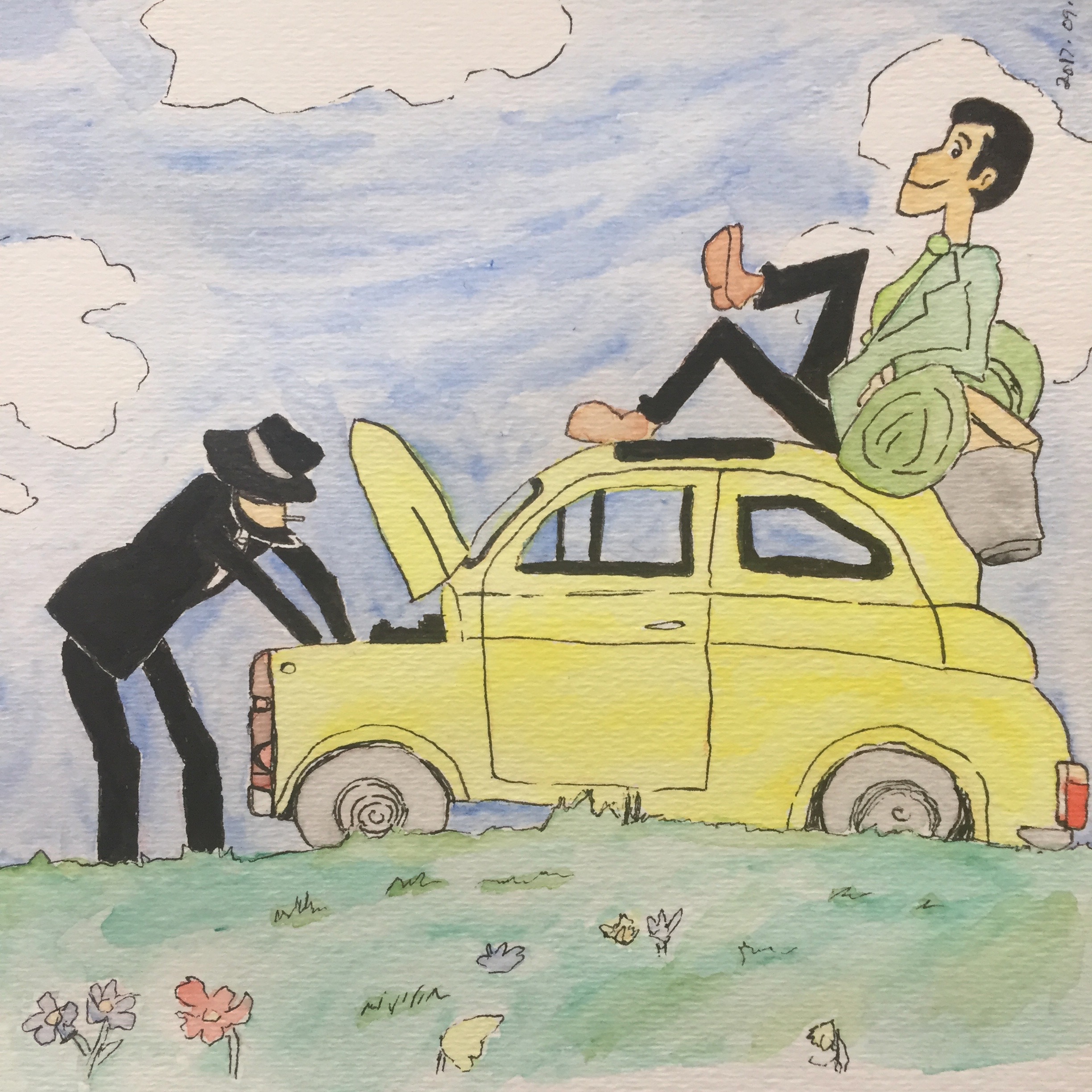 Lupin III Castle of Cagliostro Watercolor