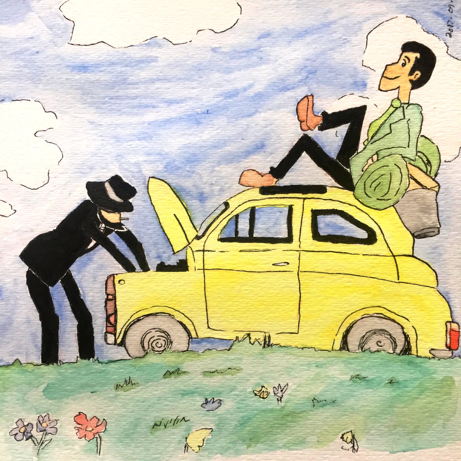 Lupin III Castle of Cagliostro Watercolor