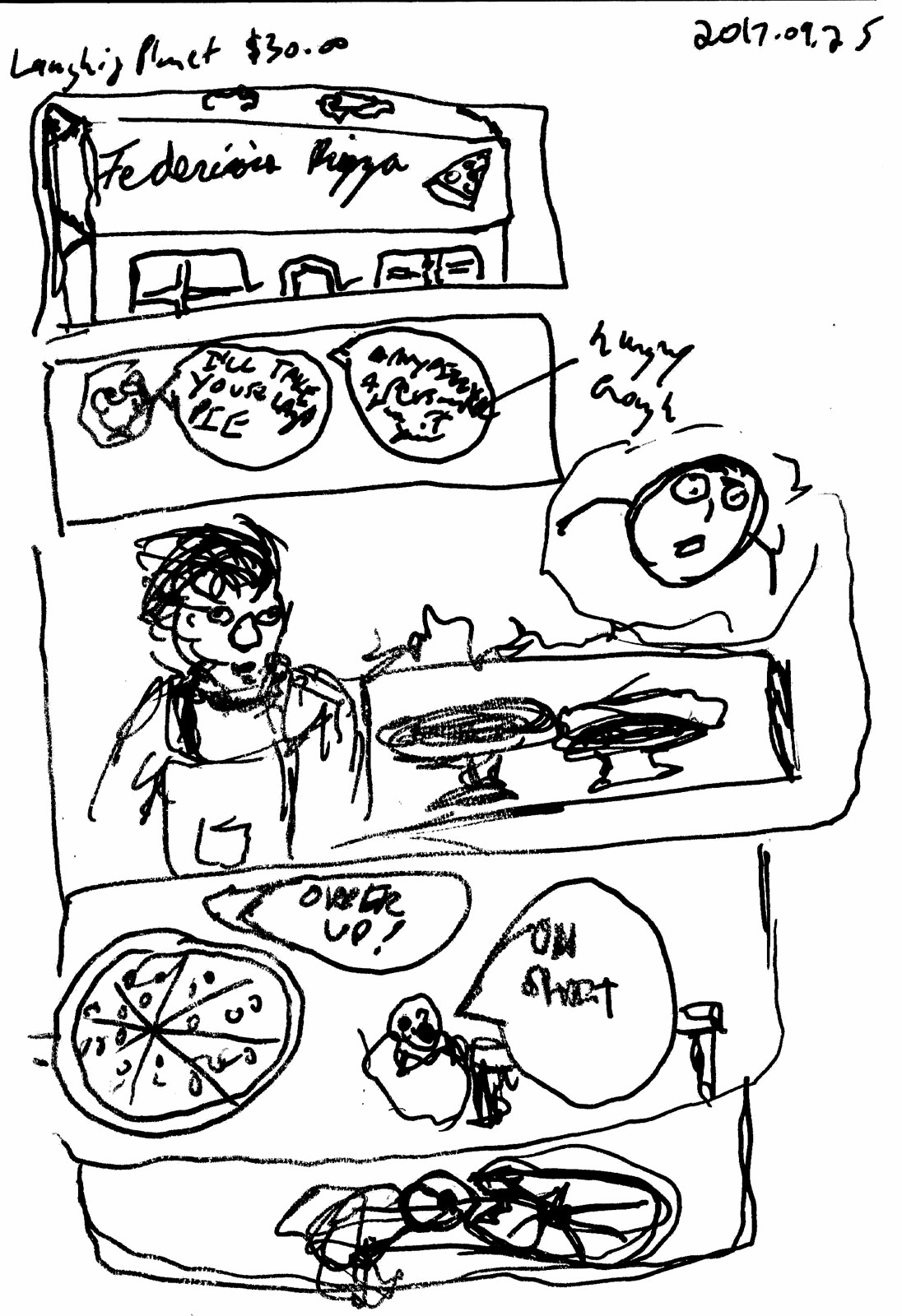 Initial sketch for my Personal Pan comic