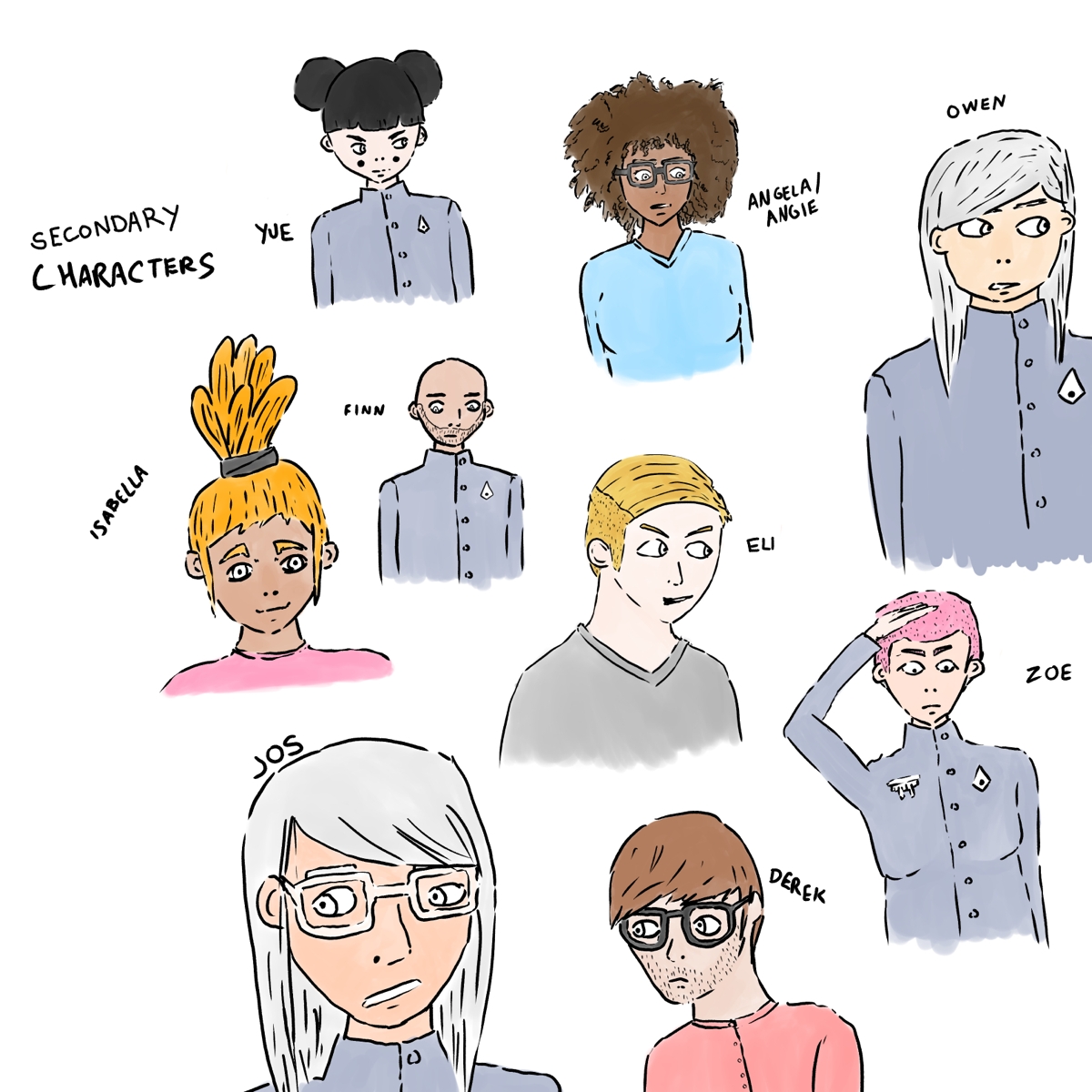 LSC Character Concept Art - Secondary Characters