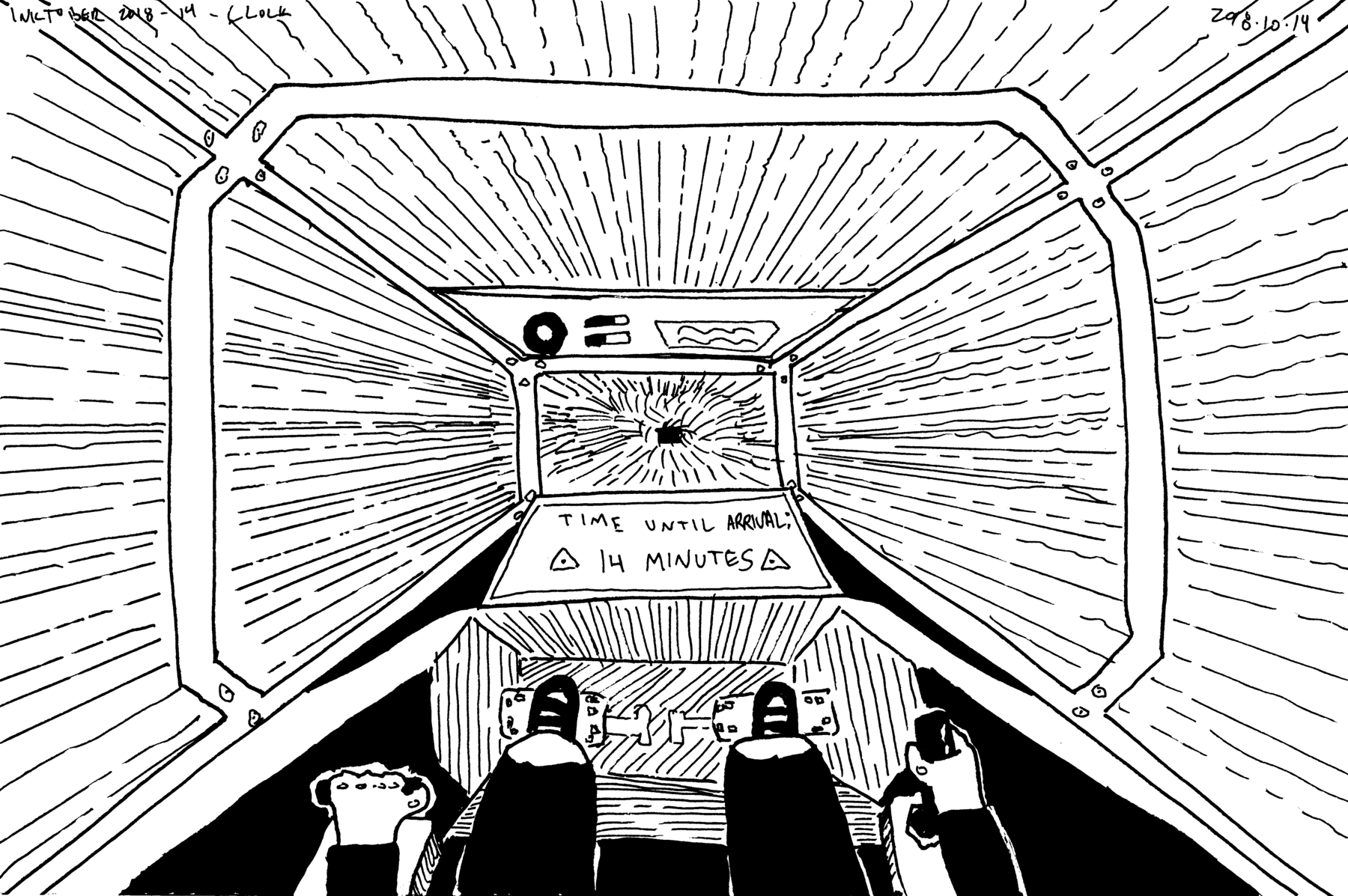 Inktober 2018 - Day 14 Clock