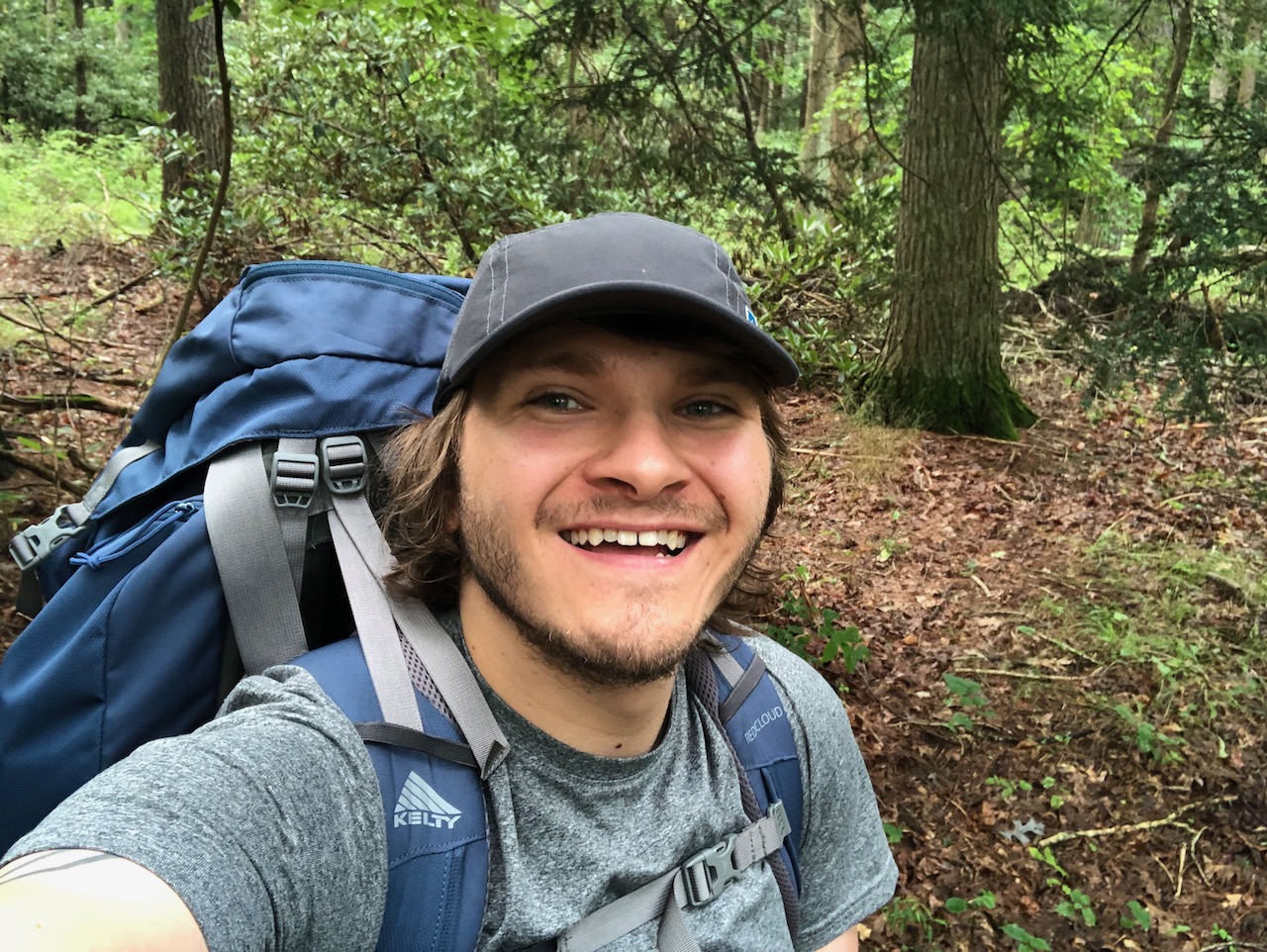 Selfie photo of Brett at the start of the hike