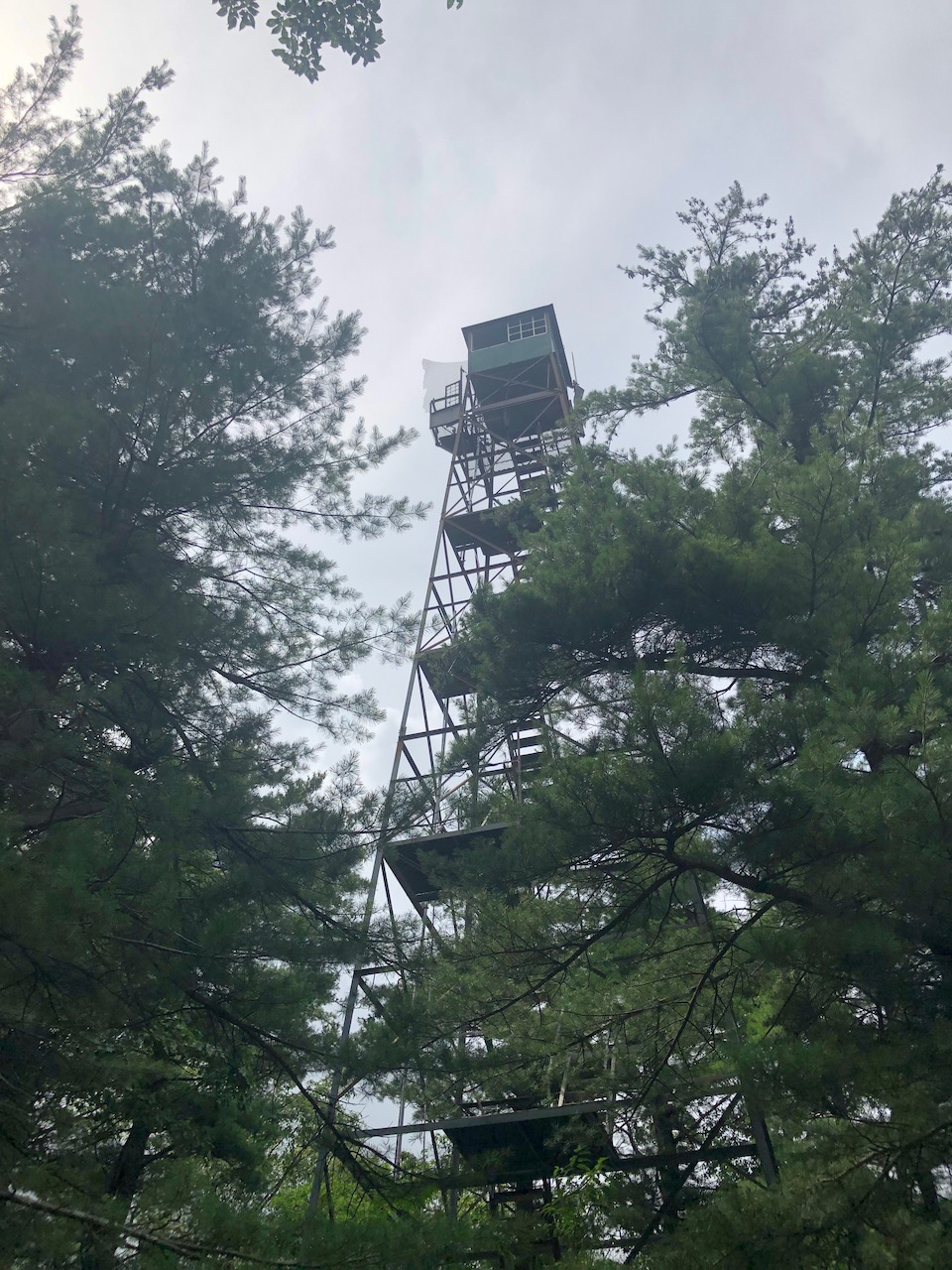 Photo of a ranger watchtower at the top of Snowy Mountain