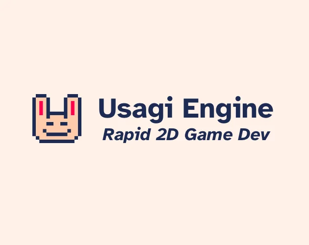 Usagi Engine - Rapid 2D Game Dev next to pixel art bunny